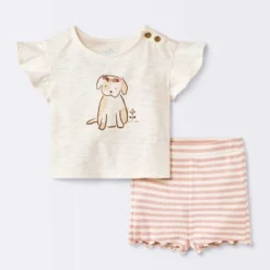 Baby Girls' 2pc Dog Floral T-Shirt Shirt & Bike Shorts Set - Cloud Island™ Cream 7 Baby Girls' 2pc Dog Floral T-Shirt Shirt & Bike Shorts Set - Cloud Island™ Cream -CloudIsland Sales Store GUEST 081f2d01 d6fb 40cd 8283 10e5f9d637df