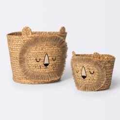 Braided Water Hyacinth Medium Round Storage Basket - Lion - Cloud Island™ 5 Braided Water Hyacinth Medium Round Storage Basket - Lion - Cloud Island™ -CloudIsland Sales Store GUEST 08251bcd 8684 4dda 85d5 7e48aef06926