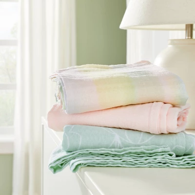Muslin Swaddle Blanket - Cloud Island™ Brushstrokes - 3pk 1 Muslin Swaddle Blanket - Cloud Island™ Brushstrokes - 3pk