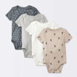 Baby 4pk Short Sleeve Moons Bodysuit - Cloud Island™ Gray 7 Baby 4pk Short Sleeve Moons Bodysuit - Cloud Island™ Gray -CloudIsland Sales Store GUEST 093754ce 9110 4e9b 81bc 493ecb1be3c2