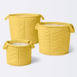 Quilted Fabric Large Round Storage Basket - Yellow - Cloud Island™ 5 Quilted Fabric Large Round Storage Basket - Yellow - Cloud Island™ -CloudIsland Sales Store GUEST 0b733d0a 2113 4887 b178 9085c321a75c 2