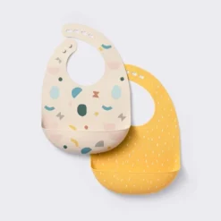 Silicone Bibs - 2pk - Shapes/Yellow - Cloud Island™ -CloudIsland Sales Store GUEST 0d0d779c 6074 40db 91fe 486ecb671846