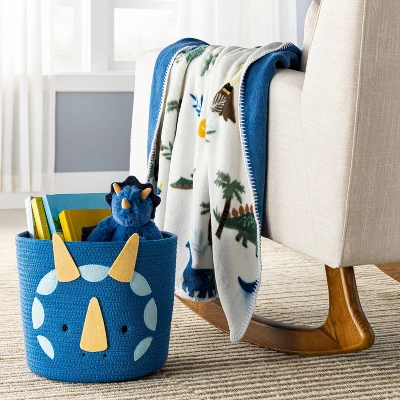 Coiled Rope Medium Round Storage Decorative Basket - Dinosaur - Cloud Island™ 1 Coiled Rope Medium Round Storage Decorative Basket - Dinosaur - Cloud Island™