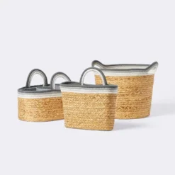 Wall Hanging Natural Woven Basket With Coiled Rope Handle - Gray - Cloud Island™ 5 Wall Hanging Natural Woven Basket With Coiled Rope Handle - Gray - Cloud Island™ -CloudIsland Sales Store GUEST 0faca6ec f5e5 4bf0 a922 a8ab83492620