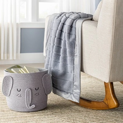 Coiled Rope Forest Animal Medium Round Storage Basket - Elephant - Cloud Island™ 1 Coiled Rope Forest Animal Medium Round Storage Basket - Elephant - Cloud Island™