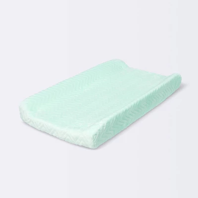 Plush Changing Pad Cover Chevron - Cloud Island™ Mint 2 Plush Changing Pad Cover Chevron - Cloud Island™ Mint - Image 2
