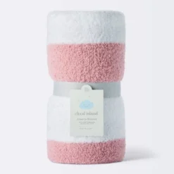 Chenille Stripe Baby Blanket - Dark Pink And White Stripe - Cloud Island™ -CloudIsland Sales Store GUEST 1eac8331 cb46 469a af1b 7997a0ff89ee