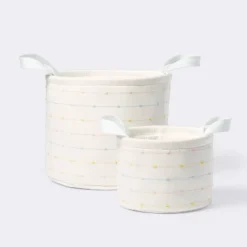 Medium Round Bin With Slub Stitching - Cream - Cloud Island™ -CloudIsland Sales Store GUEST 27ed1374 de1b 4c7e 9f44 558d139f4400