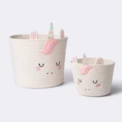 Coiled Rope Forest Animal Small Round Storage Basket - Unicorn - Cloud Island™ -CloudIsland Sales Store GUEST 3194f202 a8f6 4b11 ba71 c925a6018518