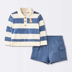 Baby Boys' 2pc Fox Striped Polo Shorts Set - Cloud Island™ Navy Blue 7 Baby Boys' 2pc Fox Striped Polo Shorts Set - Cloud Island™ Navy Blue -CloudIsland Sales Store GUEST 34b42e23 a865 47f3 8aec 5e1a6f003b4a