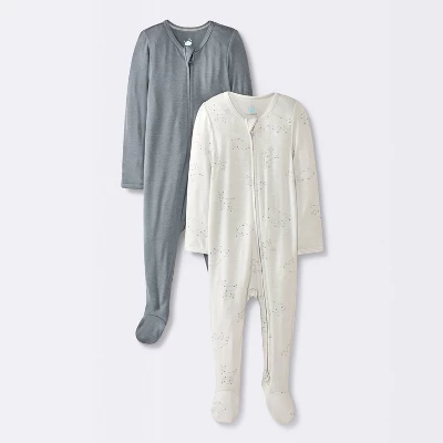 Baby Boys' 2pk Celestial Soft Blend Sleep N' Play - Cloud Island™ Gray 4 Baby Boys' 2pk Celestial Soft Blend Sleep N' Play - Cloud Island™ Gray - Image 4