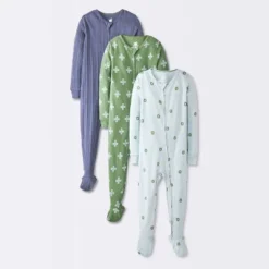 Baby Boys' 3pk Bears Tight Fit Sleep N' Play - Cloud Island™ Blue/Green -CloudIsland Sales Store GUEST 35f8ea13 9f74 49e0 97e9 2a473bf07e67