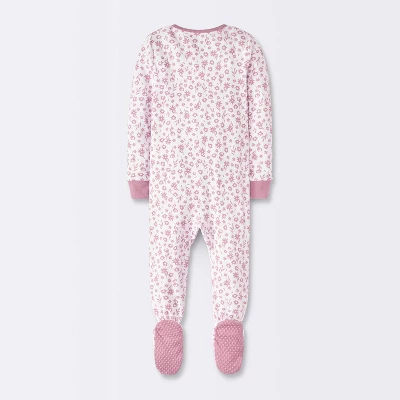 Baby Girls' 3pk Floral Tight Fit Sleep N' Play - Cloud Island™ Peach 1 Baby Girls' 3pk Floral Tight Fit Sleep N' Play - Cloud Island™ Peach