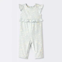 Baby Girls' Long Leg Floral Romper - Cloud Island™ Blue -CloudIsland Sales Store GUEST 3c8b5624 8490 49a1 a680 d45fcf92e050