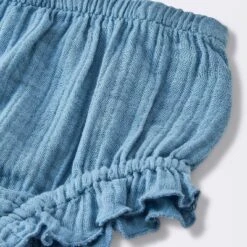 Baby Girls' 2pc Embroidered Floral Gauze Top & Bottom Set - Cloud Island™ Blue -CloudIsland Sales Store GUEST 471a329b 96d6 40ac 93d8 49ee0b195956