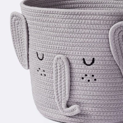 Coiled Rope Forest Animal Medium Round Storage Basket - Elephant - Cloud Island™ 2 Coiled Rope Forest Animal Medium Round Storage Basket - Elephant - Cloud Island™ - Image 2