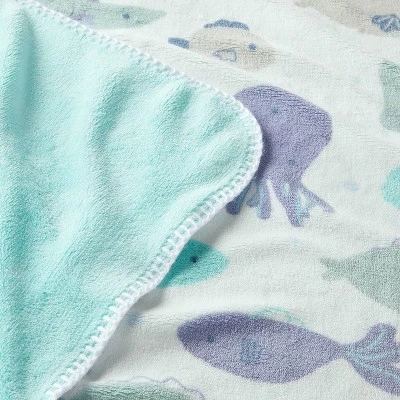 Plush Baby Blanket - Fish - Cloud Island™ 2 Plush Baby Blanket - Fish - Cloud Island™ - Image 2