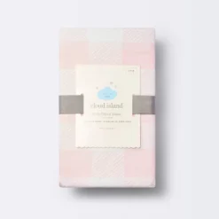 Polyester Rayon Fitted Crib Sheet - Pink Gingham - Cloud Island™ -CloudIsland Sales Store GUEST 5fa8b934 f738 47e6 abf2 46aade40b7d0
