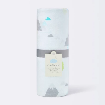 Jersey Knit Reversible Blanket Adventure Awaits - Cloud Island™ - Light Blue 3 Jersey Knit Reversible Blanket Adventure Awaits - Cloud Island™ - Light Blue - Image 3