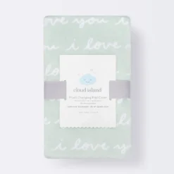 Plush Changing Pad Cover I Love You Script - Cloud Island™ Mint -CloudIsland Sales Store GUEST 77fb3759 bcda 47f6 b7a2 c077cede8f3c