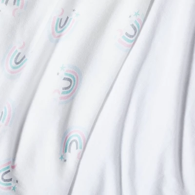 Fitted Jersey Crib Sheet Love To Dream - Rainbows/White - 2pk - Cloud Island™ 2 Fitted Jersey Crib Sheet Love To Dream - Rainbows/White - 2pk - Cloud Island™ - Image 2