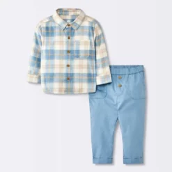 Baby Boys' Flannel Button-Down Top & Pants Set - Cloud Island™ Blue 7 Baby Boys' Flannel Button-Down Top & Pants Set - Cloud Island™ Blue -CloudIsland Sales Store GUEST 87754212 e8c6 43aa a453 e04b0d480d34