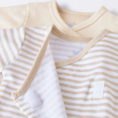 Baby 2pk Cotton Gown - Cloud Island™ Khaki Preemie 2 Baby 2pk Cotton Gown - Cloud Island™ Khaki Preemie - Image 2