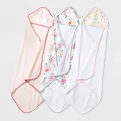Baby Girls' 3pk Floral Meadow Hooded Towel - Cloud Island™ -CloudIsland Sales Store GUEST 8cd13f38 d391 49f3 a5cb 062e8a119962