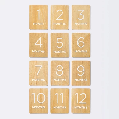 Monthly Milestone Cards - Natural Wood - Cloud Island™ 2 Monthly Milestone Cards - Natural Wood - Cloud Island™ - Image 2