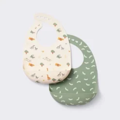Silicone Bibs - 2pk - Animals/Cresents - Cloud Island™ -CloudIsland Sales Store GUEST 9901afc6 c28c 437c 925d 1540c753d0cd