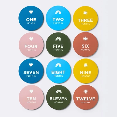 Round Monthly Milestone Cards - Cloud Island™ 2 Round Monthly Milestone Cards - Cloud Island™ - Image 2