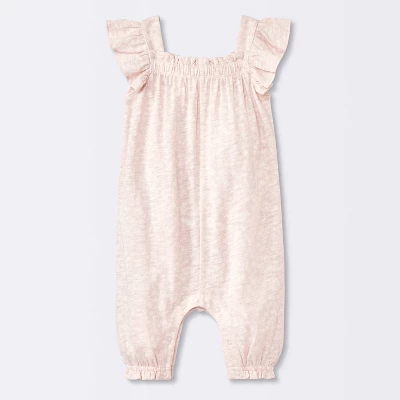 Baby Girls' Floral Modal Jersey Long Legged Romper - Cloud Island™ Pink 4 Baby Girls' Floral Modal Jersey Long Legged Romper - Cloud Island™ Pink - Image 4