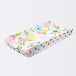 Plush Changing Pad Cover Floral - Cloud Island™ Gold -CloudIsland Sales Store GUEST ada363a0 35d6 4aa7 8997 fbd00d6262ae