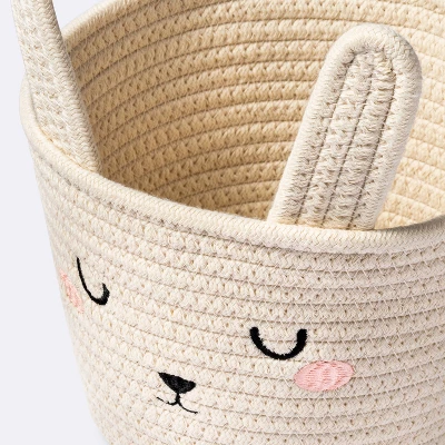 Coiled Rope Small Round Storage Basket - Rabbit - Cloud Island™ 2 Coiled Rope Small Round Storage Basket - Rabbit - Cloud Island™ - Image 2