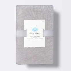 Polyester Rayon Fitted Crib Sheet - Solid Gray - Cloud Island™ -CloudIsland Sales Store GUEST b5cc95ad 4e8b 4b2e 84c0 7c6333c470a8