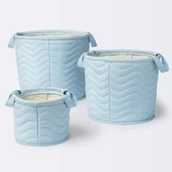 Quilted Fabric Small Round Storage Basket - Blue - Cloud Island™ -CloudIsland Sales Store GUEST b5ea39f4 c0fb 41bd b243 b44948b1ddaf 1