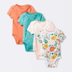 Baby Girls' 4pk Short Sleeve Bodysuit - Cloud Island™ Floral 7 Baby Girls' 4pk Short Sleeve Bodysuit - Cloud Island™ Floral -CloudIsland Sales Store GUEST c0bc6d65 3789 4611 af34 6d89bf2e36bd