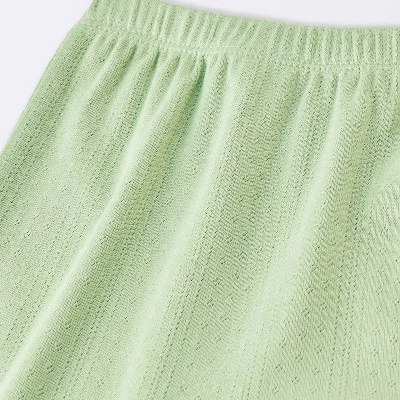 Baby 2pc Neutral Pointelle Top & Bottom Set - Cloud Island™ Green 3 Baby 2pc Neutral Pointelle Top & Bottom Set - Cloud Island™ Green - Image 3