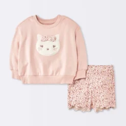 Baby Girls' 2pc Cat Applique Sweatshirt & Bike Shorts Set - Cloud Island™ Pink 7 Baby Girls' 2pc Cat Applique Sweatshirt & Bike Shorts Set - Cloud Island™ Pink -CloudIsland Sales Store GUEST e29995dc f6c7 42d0 886f 3ce8c2f5ffb9
