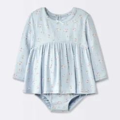 Baby Girls' Floral Skirted Bodysuit - Cloud Island™ Blue -CloudIsland Sales Store GUEST e32c537b 8692 4393 b4a1 342f07f2fe18