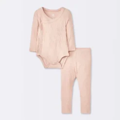 Baby Girls' 2pc Soft Blend Top & Bottom Set - Cloud Island™ Pink -CloudIsland Sales Store GUEST ebced3a7 ca2c 4125 9c99 24fd25fb586d
