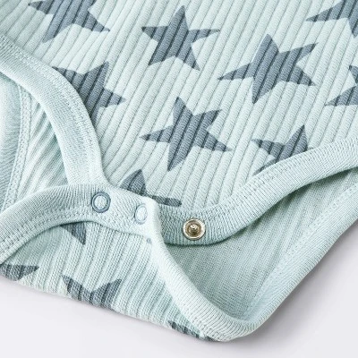 Baby 2pc Stars Wide Ribbed Top & Bottom Set - Cloud Island™ Blue 3 Baby 2pc Stars Wide Ribbed Top & Bottom Set - Cloud Island™ Blue - Image 3