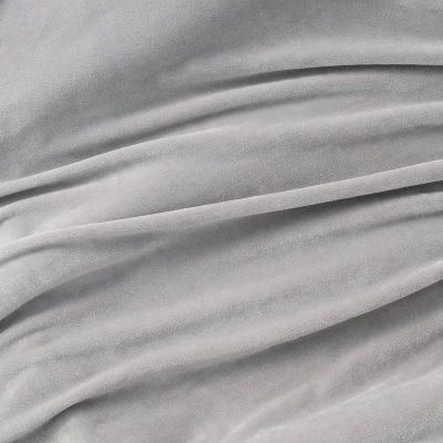 Plush Polyester Spandex Fitted Crib Sheet - Solid Gray - Cloud Island™ 2 Plush Polyester Spandex Fitted Crib Sheet - Solid Gray - Cloud Island™ - Image 2