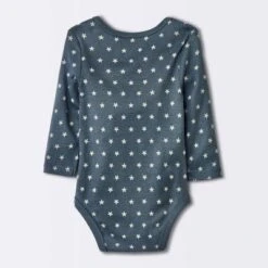 Baby 4pk Long Sleeve Moons Bodysuit - Cloud Island™ Gray