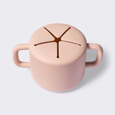 Silicone Snack Cup & Lid - Pink - Cloud Island™ 2 Silicone Snack Cup & Lid - Pink - Cloud Island™ - Image 2