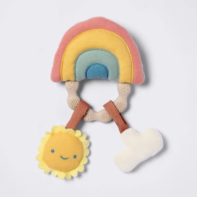 Handheld Plush Rattle Baby Toy - Rainbow - Cloud Island™ 3 Handheld Plush Rattle Baby Toy - Rainbow - Cloud Island™ - Image 3